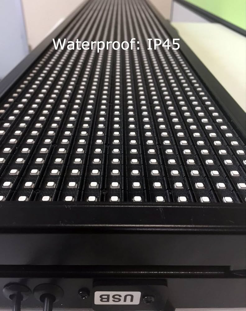 Outdoor WiFi LED Display Sign 40"x8" Digital Advertising Board - IP45 Waterproof Scrolling Message Board with Mobile App Control for Business Storefront Retail Promotion - Image 8