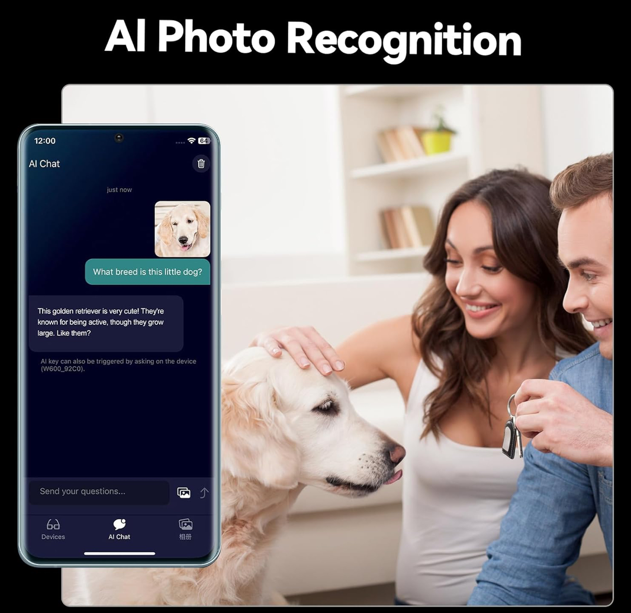 AI Smart Glasses with HD Camera and Bluetooth - AI Photo Recognition and Interactive Dialogue, Noise-canceling Bluetooth 5.4, and Long Battery Life | Stylish Black Frame and Lenses - Image 7