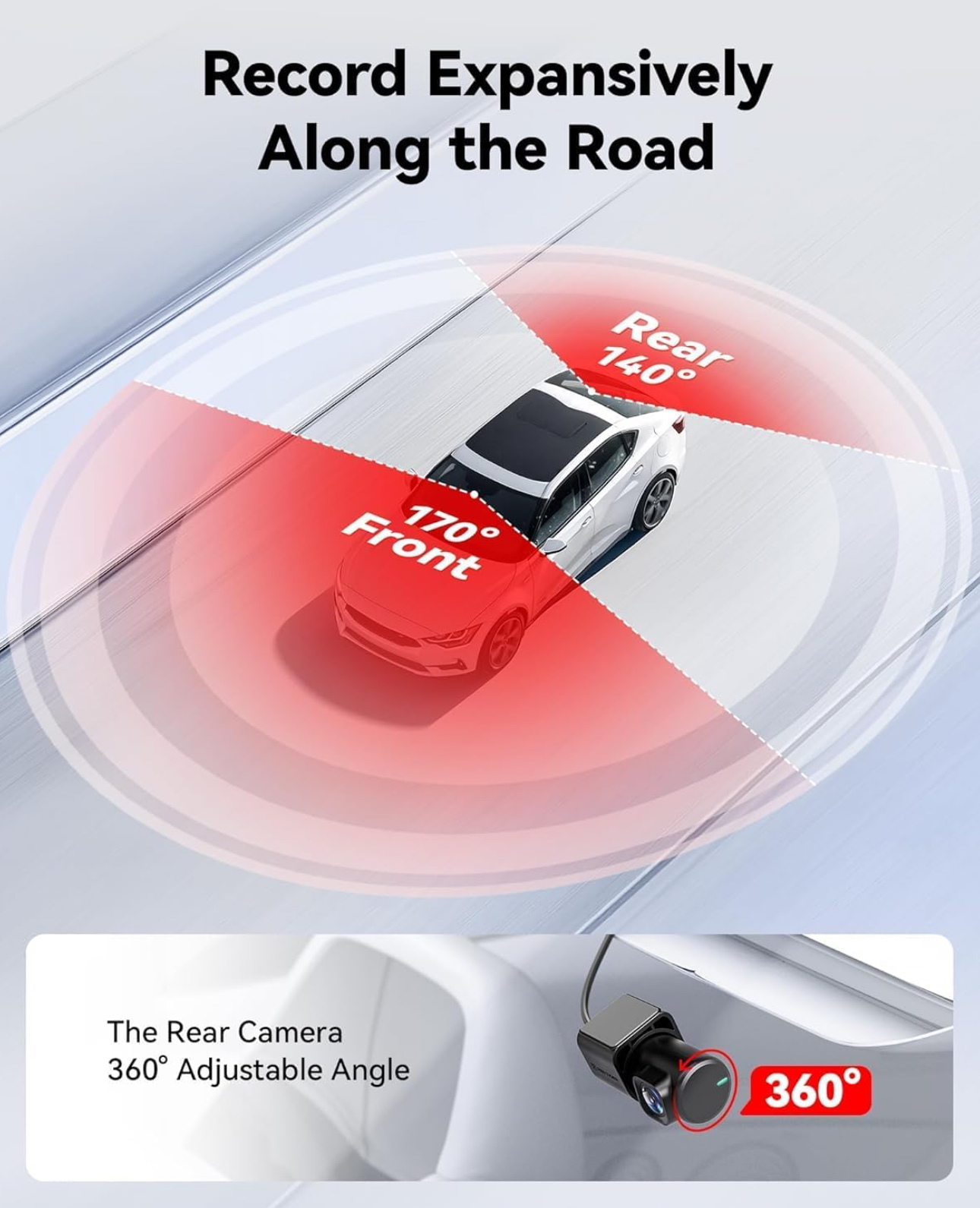 Dash Cam Front Rear, 4K/2.5K Full HD Dash Camera for Cars, Included 32GB Card, Built-in Wi-Fi GPS, 3.16” IPS Screen, Night Vision, 170°Wide Angle, WDR, 24H Parking Mode(F7NP) - Image 3