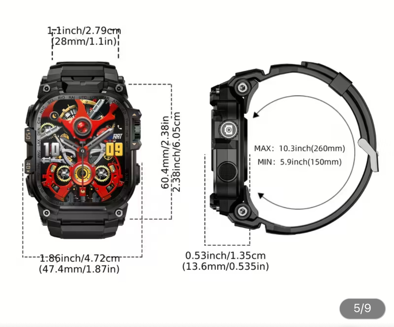 Apple / Android Smart Watch Phone Outdoor SIM Card Smart Watch with Square Amoled Touch Screen Rotating Camera Fitness Tracker Multi-Sport Mode, Smartwatch for Men, Workout Companion, Sleek Smartwatch Design, Modern Wearable Tech, Premium Materials, Lightweight Wearable, Android Wearable, Smart Watch Men, Smart Watch For Men Android Phone, Smart Watch For Android Phone, Smart Watch For Women, Smart Watche For Men, Watche Smart Watch, Watche For Women - Image 3