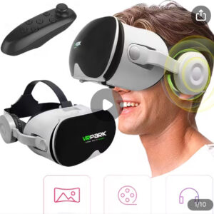 Adjustable VR 3D Virtual Reality Headset with Comfort Padding, ABS Material, Smartphone Support - Ideal for Immersive Video and Gaming Experiences