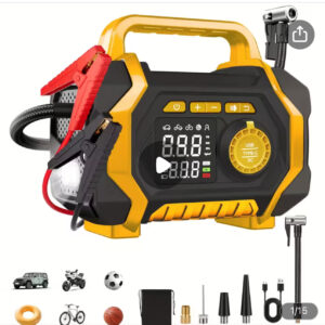 7000A Jump Starter with Air Compressor, Portable Car Jump Starter, 5000A&7000APeak Jump Starter Battery Pack With150PSI Digital Tire Inflator, Car Battery Charger Portable for 10.L Gas Or 9.0L Diesel Fast Charging USB Output, LED Emergency Lighting